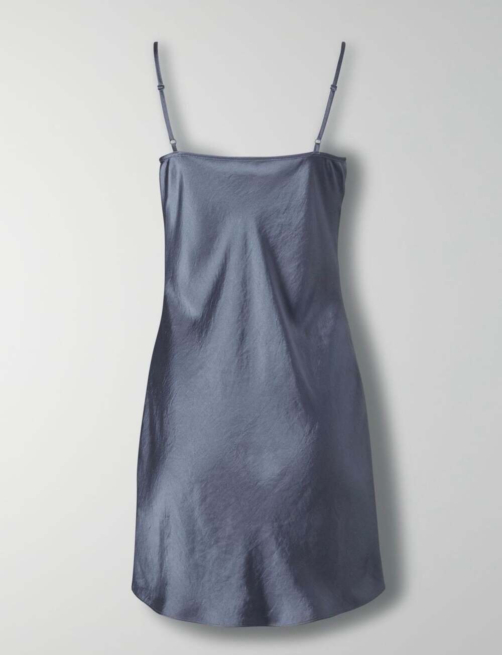 Wilfred Slip Dress Size L Blue Satin V-Neck Mini Dress